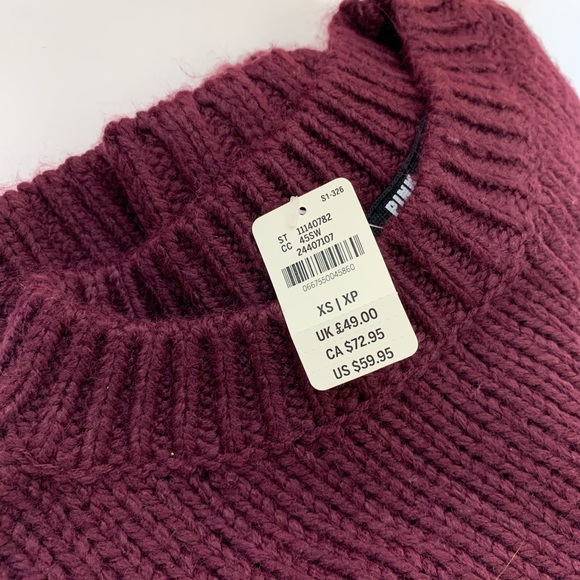 PINK VS BOYFRIEND CHUNKY KNIT CREW NECK SWEATER - Picture 6 of 7